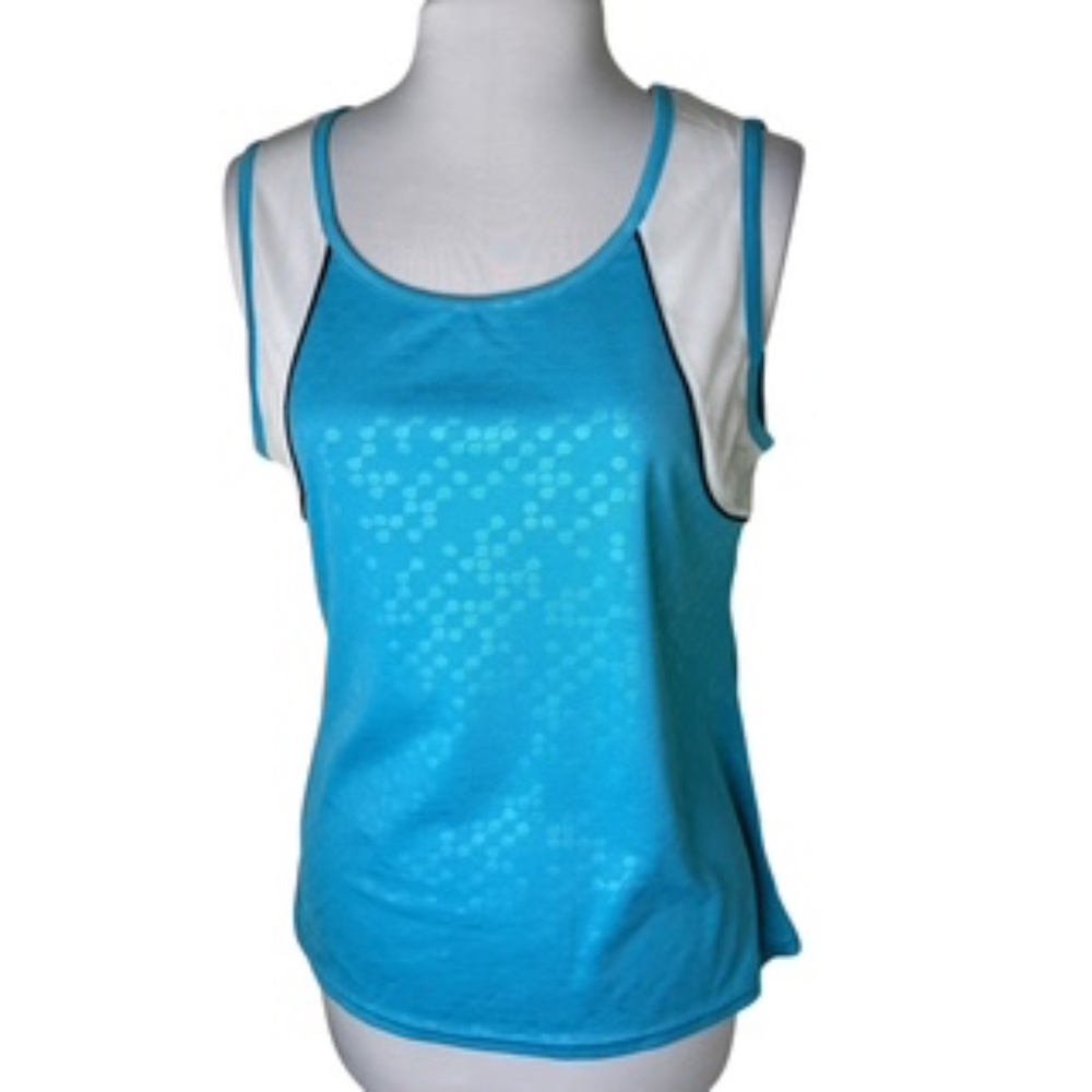bcg Sleeveless Scoop Neck Turquoise Athletic Tank Top Size L